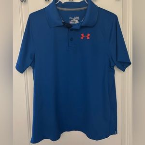 Boys Under Armour Polo, Blue/Orange